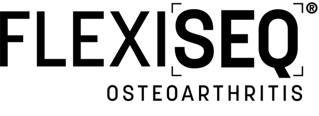 FLEXISEQ Osteoarthritis logo with black text